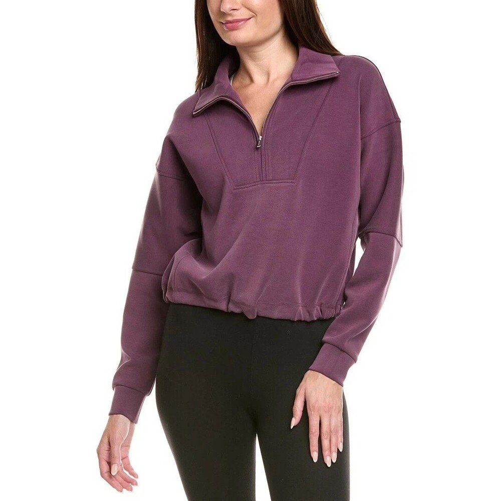 Sweaty Betty Purple Sand Wash Funnel Neck 1/2 Zip Pullover